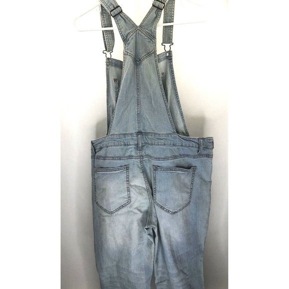 Mossimo Denim Ripped Jean Overalls Size L/G - Picture 4 of 8